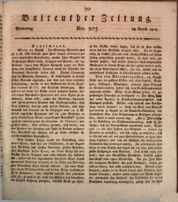 Bayreuther Zeitung Donnerstag 28. August 1817