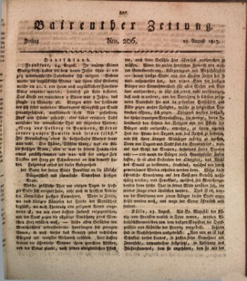 Bayreuther Zeitung Freitag 29. August 1817