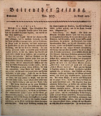 Bayreuther Zeitung Samstag 30. August 1817