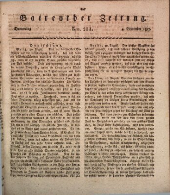 Bayreuther Zeitung Donnerstag 4. September 1817