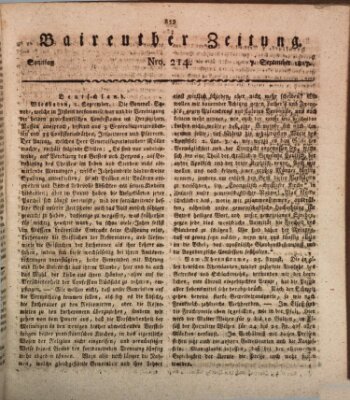 Bayreuther Zeitung Sonntag 7. September 1817