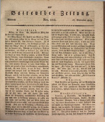 Bayreuther Zeitung Mittwoch 17. September 1817