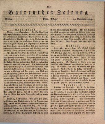 Bayreuther Zeitung Freitag 19. September 1817