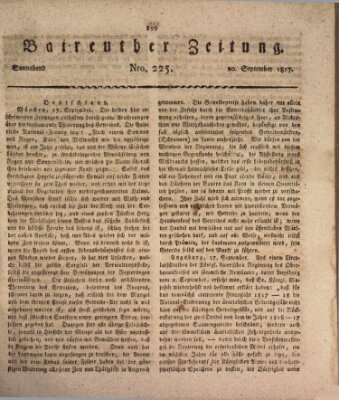 Bayreuther Zeitung Samstag 20. September 1817