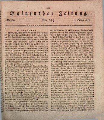 Bayreuther Zeitung Dienstag 7. Oktober 1817