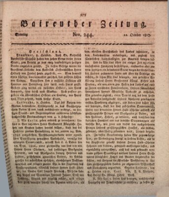 Bayreuther Zeitung Sonntag 12. Oktober 1817