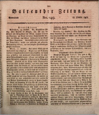 Bayreuther Zeitung Samstag 18. Oktober 1817