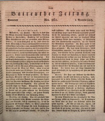 Bayreuther Zeitung Samstag 1. November 1817