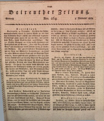 Bayreuther Zeitung Mittwoch 5. November 1817