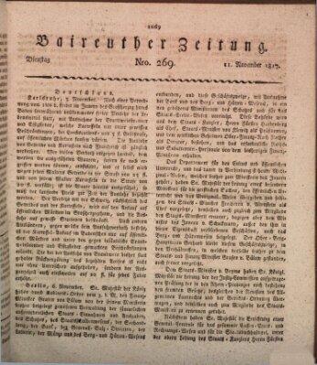 Bayreuther Zeitung Dienstag 11. November 1817