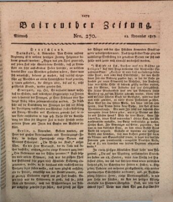 Bayreuther Zeitung Mittwoch 12. November 1817