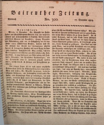 Bayreuther Zeitung Mittwoch 17. Dezember 1817