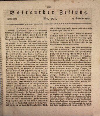 Bayreuther Zeitung Donnerstag 18. Dezember 1817