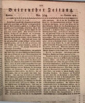 Bayreuther Zeitung Sonntag 21. Dezember 1817