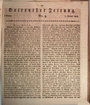 Bayreuther Zeitung Montag 5. Januar 1818