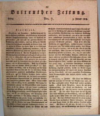 Bayreuther Zeitung Freitag 9. Januar 1818