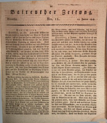 Bayreuther Zeitung Donnerstag 15. Januar 1818