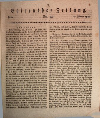 Bayreuther Zeitung Freitag 27. Februar 1818