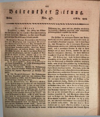 Bayreuther Zeitung Freitag 6. März 1818