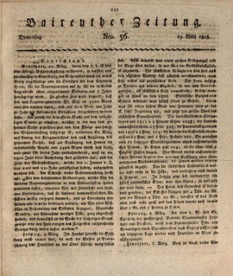 Bayreuther Zeitung Donnerstag 19. März 1818