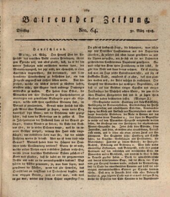 Bayreuther Zeitung Dienstag 31. März 1818