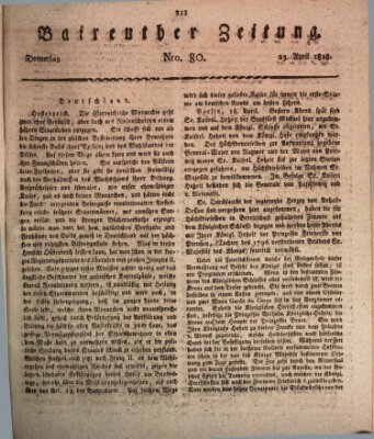 Bayreuther Zeitung Donnerstag 23. April 1818