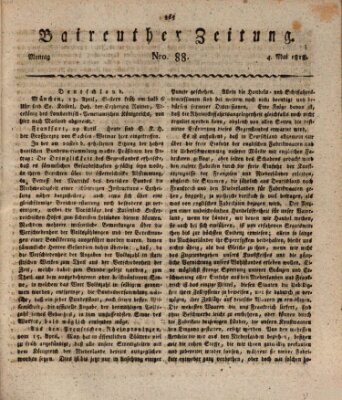 Bayreuther Zeitung Montag 4. Mai 1818