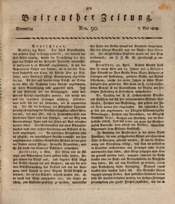 Bayreuther Zeitung Donnerstag 7. Mai 1818
