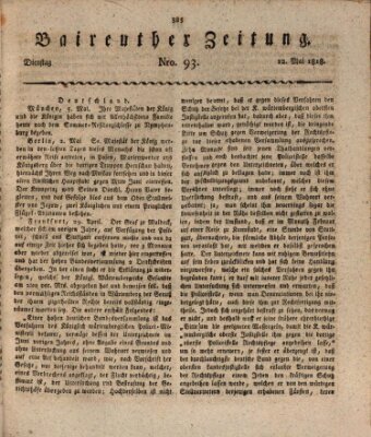 Bayreuther Zeitung Dienstag 12. Mai 1818
