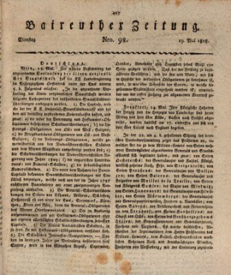 Bayreuther Zeitung Dienstag 19. Mai 1818