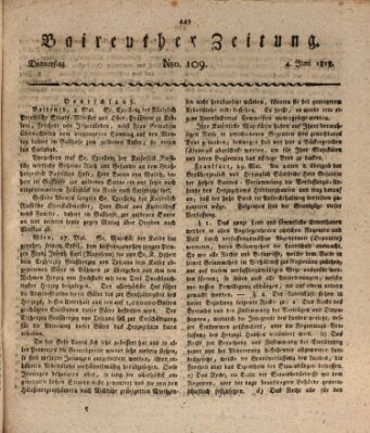 Bayreuther Zeitung Donnerstag 4. Juni 1818