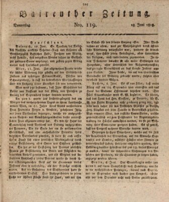 Bayreuther Zeitung Donnerstag 18. Juni 1818