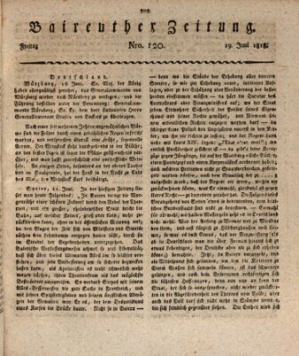 Bayreuther Zeitung Freitag 19. Juni 1818