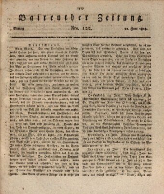 Bayreuther Zeitung Montag 22. Juni 1818