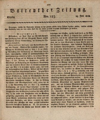 Bayreuther Zeitung Dienstag 23. Juni 1818