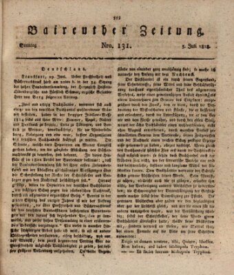 Bayreuther Zeitung Sonntag 5. Juli 1818