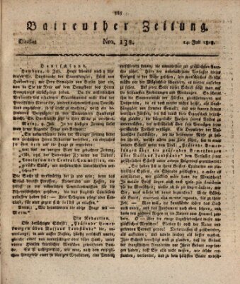 Bayreuther Zeitung Dienstag 14. Juli 1818
