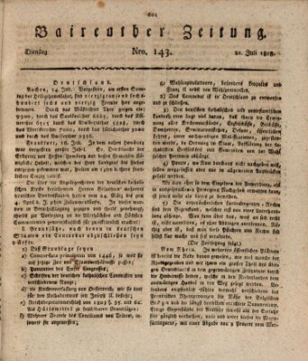 Bayreuther Zeitung Dienstag 21. Juli 1818