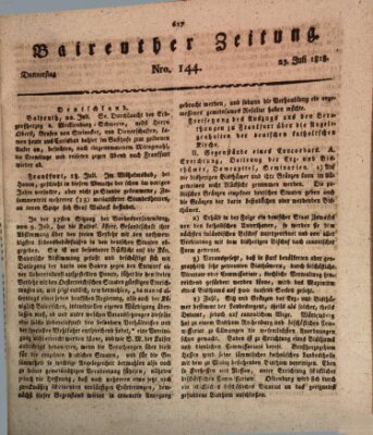 Bayreuther Zeitung Donnerstag 23. Juli 1818