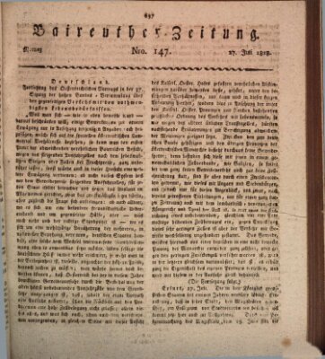 Bayreuther Zeitung Montag 27. Juli 1818