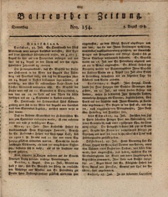 Bayreuther Zeitung Mittwoch 5. August 1818