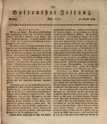 Bayreuther Zeitung Sonntag 30. August 1818