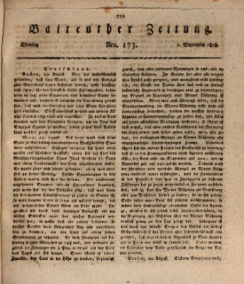 Bayreuther Zeitung Dienstag 1. September 1818