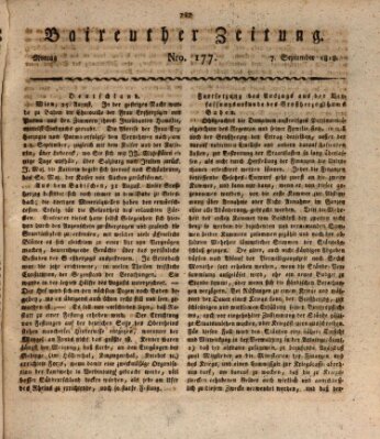 Bayreuther Zeitung Montag 7. September 1818