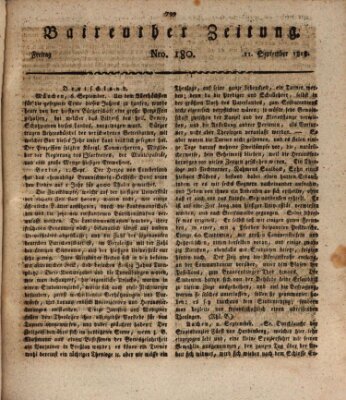 Bayreuther Zeitung Freitag 11. September 1818