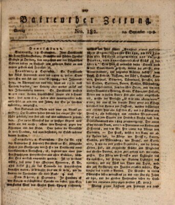 Bayreuther Zeitung Montag 14. September 1818