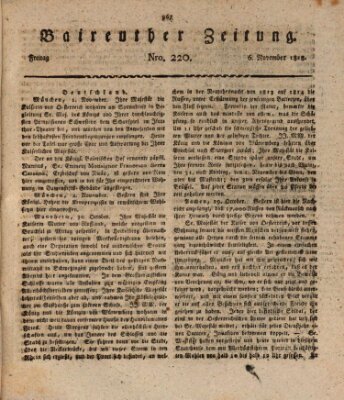 Bayreuther Zeitung Freitag 6. November 1818