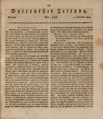 Bayreuther Zeitung Sonntag 15. November 1818