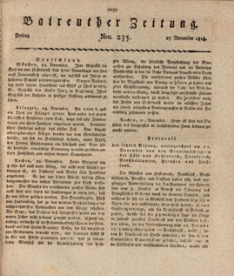 Bayreuther Zeitung Freitag 27. November 1818