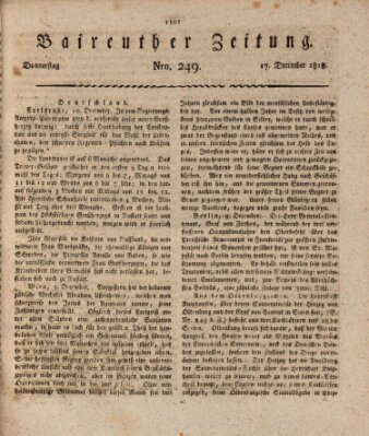 Bayreuther Zeitung Donnerstag 17. Dezember 1818